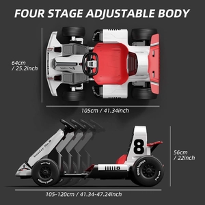 XJD Electric Go Kart for Kids Ages 3–8 White