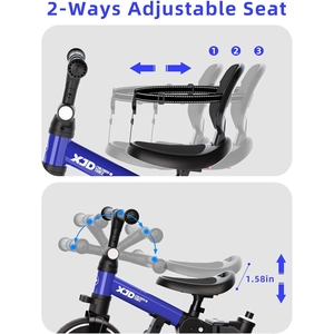 XJD 6-in-1 Folding Toddler Tricycle Multi-Color