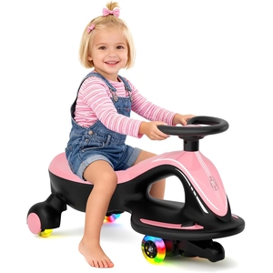 XJD Electric Wiggle Car for Kids Pink