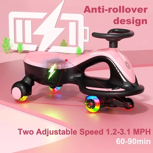 XJD Electric Wiggle Car for Kids Pink