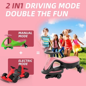 XJD Electric Wiggle Car for Kids Pink