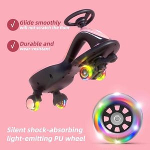 XJD Electric Wiggle Car for Kids Pink