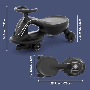 XJD Electric Wiggle Car for Kids Black