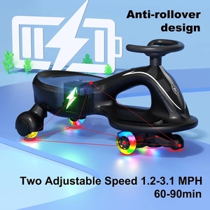 XJD Electric Wiggle Car for Kids Black