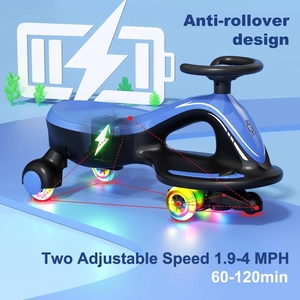 XJD Electric Wiggle Car for Kids Blue
