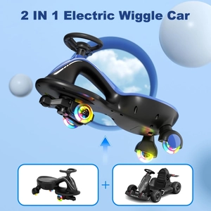 XJD Electric Wiggle Car for Kids Blue