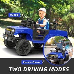XJD Kids Electric Ride-On Truck Blue