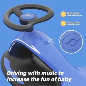XJD Electric Wiggle Car Blue