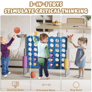 XJD Giant 4-in-a-Row Game Set Blue & Gray