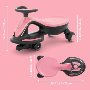 XJD Electric Wiggle Car Pink