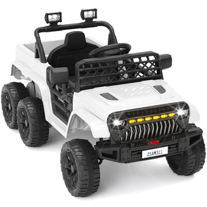 XJD Kids Electric Ride-On Truck White