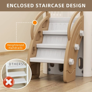 XJD 9-in-1 Toddler Slide Set Coffee