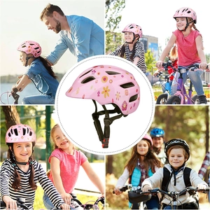 XJD Kids Bike Helmet Pink Flower