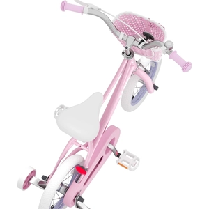 XJD Girls Bike for 3-12 Years Old Girls, 12 14 16 20 Inch Kids Bike with Training Wheels, Adjustable Seat Height, Coaster Brake, Streamers Basket