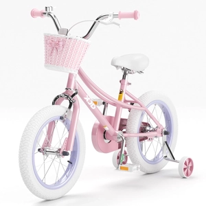 XJD Girls Bike for 3-12 Years Old Girls, 12 14 16 20 Inch Kids Bike with Training Wheels, Adjustable Seat Height, Coaster Brake, Streamers Basket