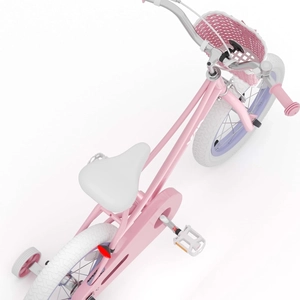 XJD Girls Bike for 3-12 Years Old Girls, 12 14 16 20 Inch Kids Bike with Training Wheels, Adjustable Seat Height, Coaster Brake, Streamers Basket