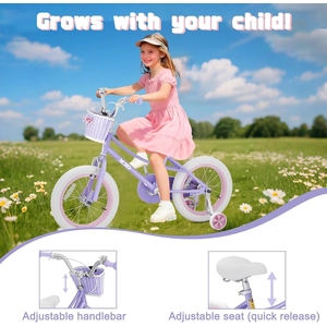 XJD Girls Bike for 2-12 Years Old Kids 12 14 16 20 Inch Toddler Bike,Retro Style Kids Bike with Training Wheels, 20 Inch Girl Bicycle with Kickstand