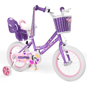 XJD Girls Bike, 12/14/16/20 Inch Bicycle for Ages 2-12 Toddler Bike | Retro Style Kids Bike with Training Wheels, 20 Inch Girl Bicycle with Kickstand