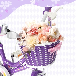 XJD Girls Bike, 12/14/16/20 Inch Bicycle for Ages 2-12 Toddler Bike | Retro Style Kids Bike with Training Wheels, 20 Inch Girl Bicycle with Kickstand