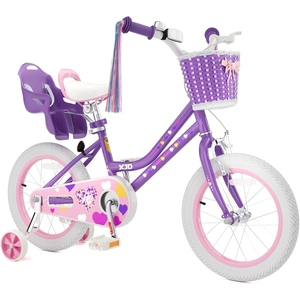 XJD Girls Bike for 2-12 Years Old Kids 12 14 16 20 Inch Toddler Bike,Retro Style Kids Bike with Training Wheels, 20 Inch Girl Bicycle with Kickstand