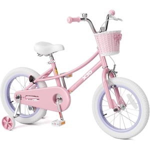 XJD Girls Bike, 12/14/16/20 Inch Bicycle for Ages 2-12 Toddler Bike | Retro Style Kids Bike with Training Wheels, 20 Inch Girl Bicycle with Kickstand