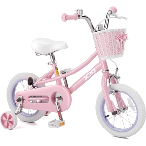 XJD Girls Bike for 2-12 Years Old Kids 12 14 16 20 Inch Toddler Bike,Retro Style Kids Bike with Training Wheels, 20 Inch Girl Bicycle with Kickstand