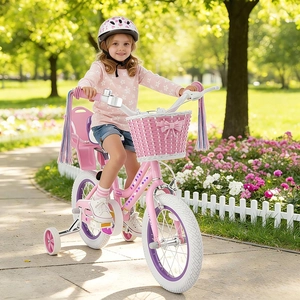 XJD Girls Bike, 12/14/16/20 Inch Bicycle for Ages 2-12 Toddler Bike | Retro Style Kids Bike with Training Wheels, 20 Inch Girl Bicycle with Kickstand