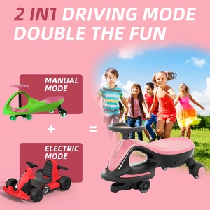 XJD Electric Wiggle Car Pink
