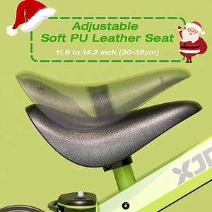 XJD 7-in-1 Kids Tricycle with Push Bar Green