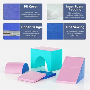 XJD Toddler Climbing Blocks 5 Piece Set Pink Blue