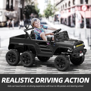 XJD Kids Electric Ride-On Truck Black