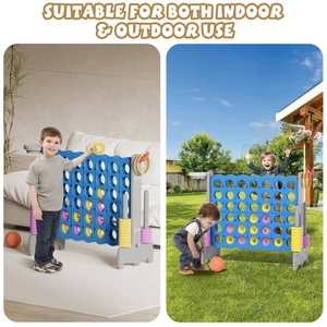 XJD Giant 4-in-a-Row Game Set Blue & Gray