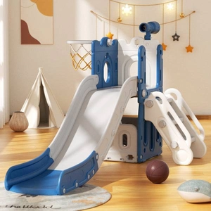 XJD 5-in-1 Toddler Slide & Climber Set Blue