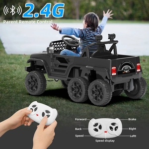 XJD Kids Electric Ride-On Truck Black