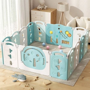 XJD Foldable Playpen Green
