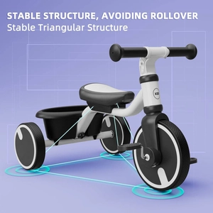 XJD Toddler Training Balance Bike White
