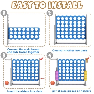 XJD Giant 4-in-a-Row Game Set Blue & Gray