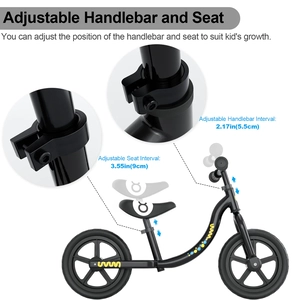 XJD Kids Balance Bike Beginner Toddler Bike No Pedal for 18M-5YO