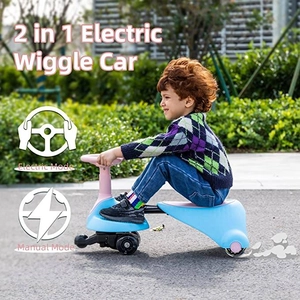 XJD Electric Wiggle Car Pink Adjustable length