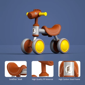 XJD Balance Bike Brown