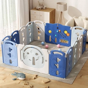 XJD Foldable Playpen Blue