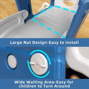 XJD 5-in-1 Toddler Slide & Climber Set Blue