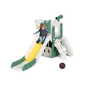 XJD 5-in-1 Toddler Slide Set In Yellow Green