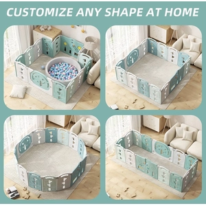 XJD Foldable Playpen Green