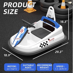 XJD Toddler Bumper Car White