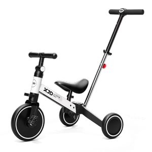 XJD 7-in-1 Kids Tricycle with Push Bar White