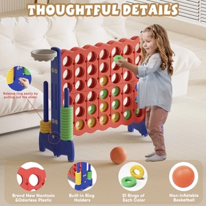 XJD Giant 4-in-a-Row Game Set Red & Blue