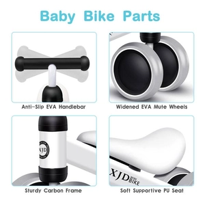 XJD Mini Balance Bike for Toddlers 18m–4y White