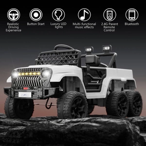 XJD Kids Electric Ride-On Truck White