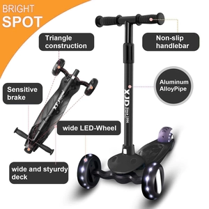 XJD 3-Wheel Kids Scooter Ages 3–8 Black